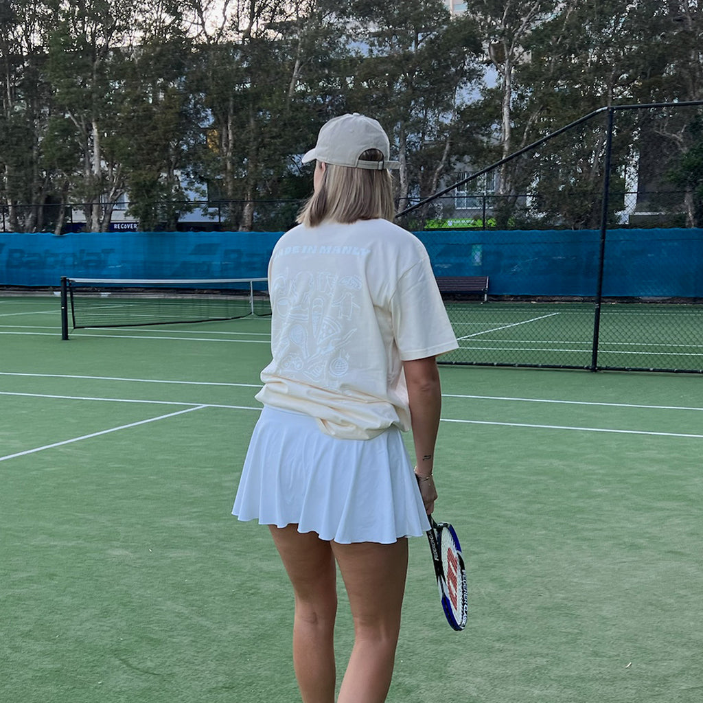 02 Manly Tee – Ecru & White